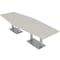 Skutchi Designs Hexagon Conference Table With Power Unit, 48 in W, 120 in L, Ivory HAR-HEX.IR-48X120-DOU-K458-NA - alternate 10