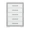 Homeroots 33" Silver Wood Five Drawer Dresser 633695 - alternate 7