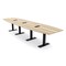 Skutchi Designs 16ft Conference Table With Power Unit | 16 Person Modular Boat Meeting Table | Harmony Series HAR-BOT-48X192-T.BK-K525-EBLK - alternate 1