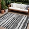 Homeroots 10' X 14' Charcoal And Gray Striped Washable Indoor Outdoor Area Rug 605896 - alternate 1