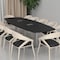 Skutchi Designs Arc Boat Conference Table With Power, 48 in W, 120 in L HAR-ABOT-48X120-T.BK-W960-EBLK - alternate 11