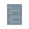 Homeroots 8' X 10' Artichoke Green And Blue Striped Washable Indoor Outdoor Area Rug 631470 - alternate 8