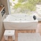 Eago 6Ft Left Drain Acrylic White Whirlpool Bathtub w Fixtures AM189ETL-L - alternate 7