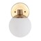Jonathan Y Modernist Globe 5.75" 1-Light Metal/Frosted Glass Modern Contemporary LED Vanity, Brass Gold/Black JYL3540A - alternate 9