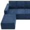 Homeroots 72" Navy Blue Fabric Modular Sleeper Sofa Chaise 568269 - alternate 9