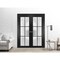 Sartodoors Sliding Double Pocket Door Frosted Tempered Glass Planum 2122 Black 64x84 (2* 32x84) Solid Core PLANUM2122DP-BLK-64 x 84 (2* 32x84) - alternate 4