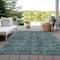 Homeroots 8' X 10' Turquoise Oriental Washable Non Skid Indoor Outdoor Area Rug 563850 - alternate 9