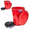 Magnum Tool Red 55 Gallon Trash Can Set (Trash Can, Quiet Dolly, and Reinforced Lid) (2 Set) CMTC-CLD0-55R02 - alternate 1