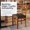 Flash Furniture HERCULES Ladder Back Cherry Wood Restaurant Chair - Mocha Vinyl Seat XU-DGW0005LAD-CHY-MCHV-GG - alternate 9
