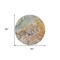 Homeroots 8' Round Gray and Gold Round Abstract Washable Non Skid Indoor Outdoor Area Rug 559164 - alternate 7