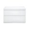 Homeroots 20" White Wood Two Drawer Nightstand 370734 - alternate 1