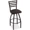 Holland Bar Stool Co 30" Swivel Bar Stool, Black Wrinkle, Black Vinyl Seat 41030BWBlkVinyl - alternate 1