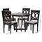 Baxton Studio Kara Modern Grey and Dark Brown Finished Wood 5-Piece Dining Set 250-9400-10898-ZORO - alternate 9