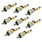 Mytee Products 8PK 2inx10ft Retractable Ratchet Straps w/Narrow Flat Hooks 3,300 lbs WLL Yellow, 8PK RS210R-FHx8 - alternate 1