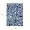 Homeroots 5' X 8' Navy Blue And Ivory Abstract Washable Indoor Outdoor Area Rug 598981 - alternate 9