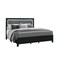 Homeroots Black and Gray Wood And Velvet Lighted King Bed Frame 564743 - alternate 7