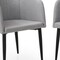 Homeroots Set of Two 23" Light Gray and Black Upholstered Arm Chair 526465 - alternate 6