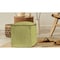 Homeroots 18" Citron and Natural Cotton And Jute Cube Pouf Ottoman 551551 - alternate 9