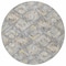 Homeroots 8' Gray And Brown Round Geometric Washable Indoor Outdoor Area Rug 609144 - alternate 9