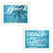 Homeroots Set Of Two Beach Life 4 White Framed Print Wall Art, 2PK 407476 - alternate 1
