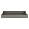 Homeroots 16in Gray Wood Faux Shagreen Serving Tray With Handles 518598 - alternate 7