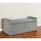 Homeroots 50" Light Gray Upholstered Linen Bench with Flip top 530678 - alternate 1