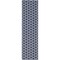 Homeroots 10' Navy Blue And Ivory Geometric Indoor Outdoor Runner Rug 564061 - alternate 1