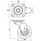 Richelieu Contemporary Furniture Caster, Swivel Without Brake, with Plate, Clear, Gray 26502010502 - alternate 7