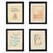 Homeroots Set Of Four Lepal II White Framed Print Wall Art, 4PK 526953 - alternate 1