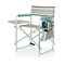 Picnic Time Family Of Brands Sports Chair, St. Tropez Collection - Sky Blue with Multi Stripe Pattern 809-00-991-000-0 - alternate 1