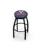 Holland Bar Stool Co 36" Blk Wrinkle Virginia Swivel Bar Stool, Accent Ring L8B2B36Vrgnia - alternate 1