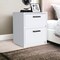 Homeroots 19" White Wood Two Drawer Nightstand 543686 - alternate 9