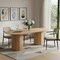 Homeroots 86" Natural Wood Double Pedestal Base Oval Dining Table 720682 - alternate 4