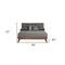 Homeroots Gray and Brown Wood And Linen King Bed Frame 486193 - alternate 6