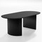 Homeroots 67" Black Wood Double Pedestal Base Oval Dining Table 713568 - alternate 7