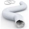 Ipower HealSmart 4 Inch 8 FT Flexible Aluminum Ducting, White GLDUCT4X8CPVCWHT - alternate 1