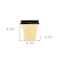 Homeroots 5in Gold Recycled Plastic Indoor Outdoor Square Pot Planter 488325 - alternate 3