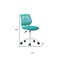 Homeroots Aqua and White Adjustable Height Swivel Rolling Office Chair 719301 - alternate 6