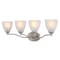 Vaxcel Bellwood 28 in. 4-Light Traditional Nickel Bathroom Vanity Fixture, Glass Shade W0522 - alternate 1
