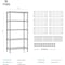 Factory 2U Wire Shelving Unit, 14inD x 30inW x 60inH, 5 Shelves, Medium Duty 250 lbs Per Shelf, Chrome 803972 - alternate 7