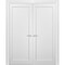Sartodoors Double French Interior Door, 84" x 96", White QUADRO4111DD-WS-8496 - alternate 1