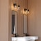 Vaxcel Beloit 2 Light Black Farmhouse Bathroom Vanity Fixture Clear Seeded Glass W0503 - alternate 7
