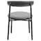 Leisuremod Lume Modern Dining Side Chair in Polyester with Black Steel Frame in Charcoal, 4PK LC20CH4 - alternate 8