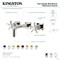 Kingston Brass Double-Handle Wall Mount Bathroom Faucet, Brushed Brass KS6127NX - alternate 6