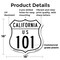 Signmission California Route Marker Shield Sign Us 1, 18 Inch X 18 Inch, Plastic Sign SHI-P-18-370 - alternate 5