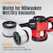 Powertec 49-90-1951 Wet Dry Vacuum Filter for Milwaukee M18 0882-20 Compact Vacuum, 4PK 75135-P2 - alternate 6