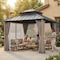 Sunjoy 10x10 Kingston Hardtop Rectangular Gazebo Wood A10204363000 - alternate 1