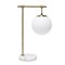 Homeroots 21" Antiqued Brass Metal Novelty Table Lamp With White Globe Shade 643473 - alternate 4