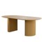 Homeroots 86" Natural Solid Wood Double Pedestal Base Oval Dining Table 720700 - alternate 1