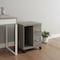 Homeroots 17.75" X 17.75" X 23" Dark Taupe Particle Board Hollow Core 2 Drawers Office Cabinet 333356 - alternate 4